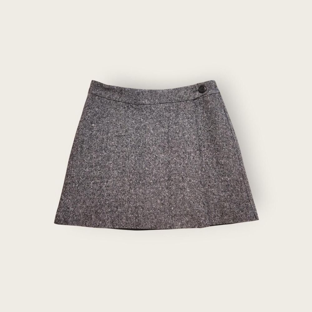 Vintage Y2k early 2000s Esprit grey houndstooth preppy mini skirt